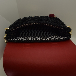 Τσάντα Ταχυδρόμου Black - νήμα, δώρο, all day, tote, πλεκτές τσάντες - 4