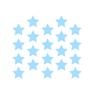 Αυτοκόλλητα Τοίχου Γαλάζια Αστέρια από βινύλιο Σετ 20 Τεμαχίων 7x7εκ Γαλάζιο - αγόρι, αστέρι, διακοσμητικά, αυτοκόλλητα