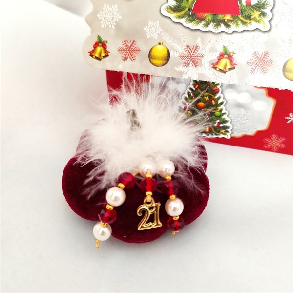 Γούρι 2021 Κολοκύθα Βελούδινη 7,5cm - χριστουγεννιάτικα δώρα, κολοκύθα, γούρια, προσωποποιημένα - 3