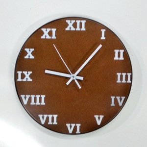 Ξύλινο ρολόι τοίχου με λατινικούς -διαστασεις 29χ29χ2 εκ. - ξύλο, ρολόι, διακόσμηση, τοίχου, πρωτότυπα δώρα