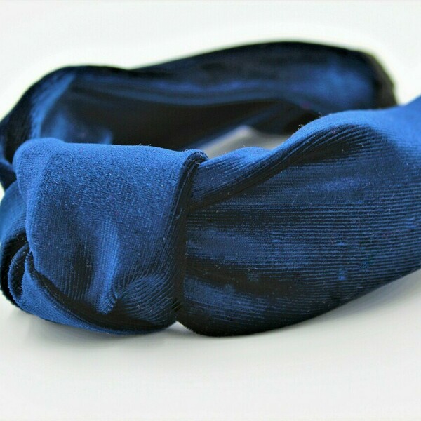 Velvet Headband Ocean Blue - βελούδο, headbands