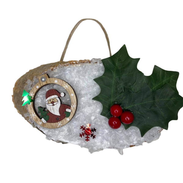 Χειροποιητο Χριστουγεννιατικο καδρακι - ξύλο, διακοσμητικά, χριστουγεννιάτικα δώρα, άγιος βασίλης