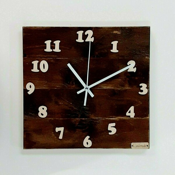 Ξύλινο Ρολόι τοίχου ¨Choice no 9"διαστασεις 29χ29χ2 εκ. - ξύλο, ρολόι, διακόσμηση, τοίχου, πρωτότυπα δώρα