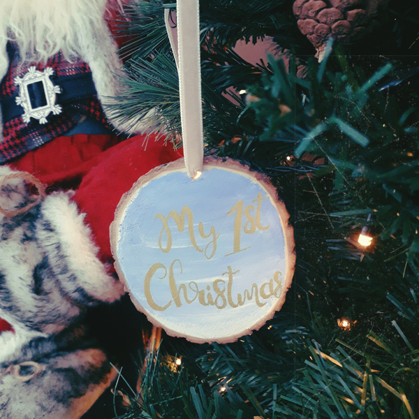 My first Christmas! - ξύλο, χριστουγεννιάτικα δώρα, στολίδια, δέντρο - 4