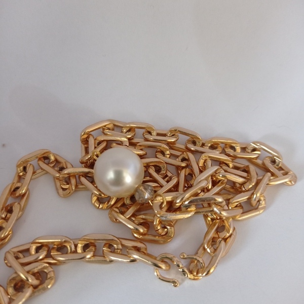 Κολιέ OLY chain and pearl - αλυσίδες, μακριά, ατσάλι - 2