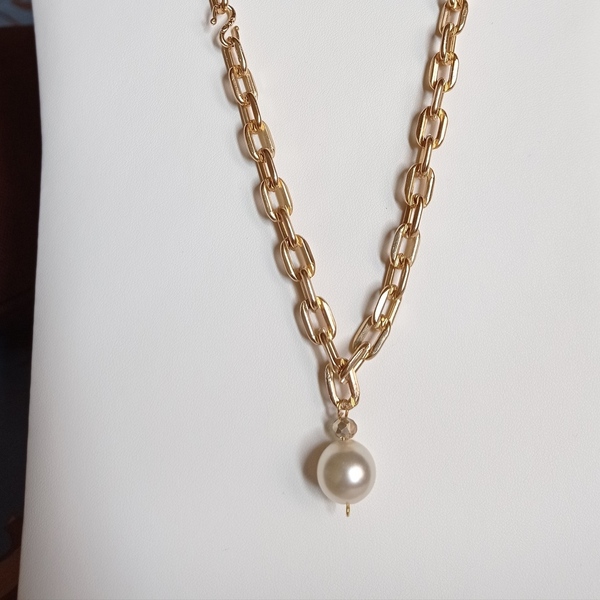 Κολιέ OLY chain and pearl - αλυσίδες, μακριά, ατσάλι - 4