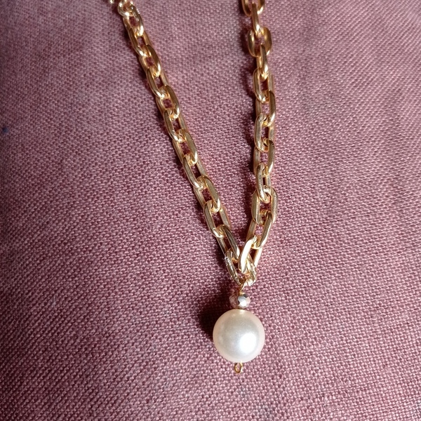 Κολιέ OLY chain and pearl - αλυσίδες, μακριά, ατσάλι - 5