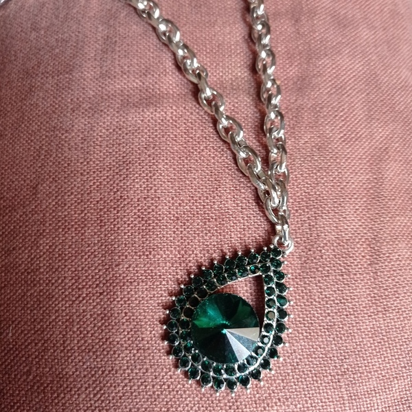 Κολιέ OLY chain and emerald - κοντά - 4