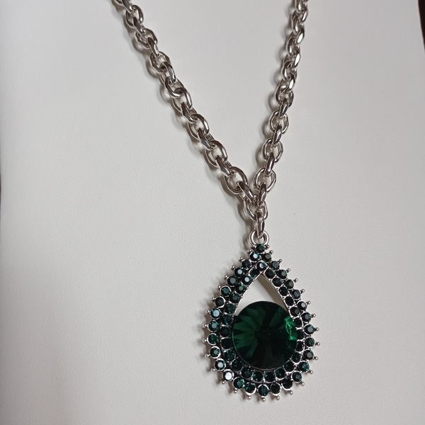 Κολιέ OLY chain and emerald - κοντά - 5