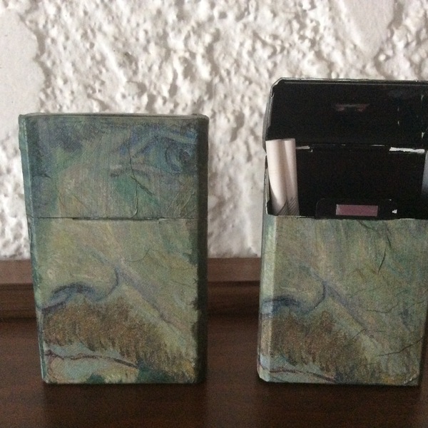 Θήκη πακέτου τσιγάρων «Van Gogh» - ντεκουπάζ, μεταλλικό - 2