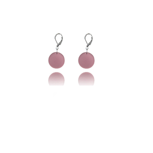 earrings.plexiglass,PINK,steel,Geometric,(code3p) - plexi glass, ατσάλι, κρεμαστά, μεγάλα