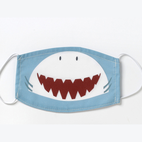 Υφασμάτινη βαμβακερή παιδική μάσκα-καρχαρίας - αγόρι