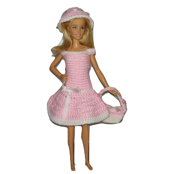 Ρούχα κούκλας σε ροζ ( 3 τμχ ) - 2