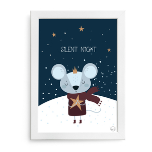 Ξύλινο Παιδικό Καδράκι "Άγια νύχτα" 21x30εκ.|Χριστουγεννιάτικη Διακόσμηση - ξύλο, πίνακες & κάδρα, αστέρι, διακοσμητικά