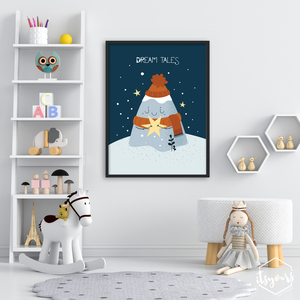 Ξύλινο Καδράκι "Ονειρικά παραμύθια" 21x30εκ.|Χριστουγεννιάτικη Διακόσμηση - ξύλο, πίνακες & κάδρα, διακοσμητικά, χιονονιφάδα - 4