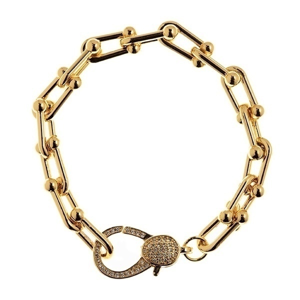 Chunky Gold Chain Bracelet - αλυσίδες, γυναικεία, επιχρυσωμένα, ορείχαλκος