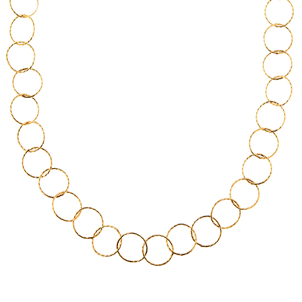 Spherical Chain Necklace - αλυσίδες, γυναικεία, επιχρυσωμένα, ασήμι 925, κοντά