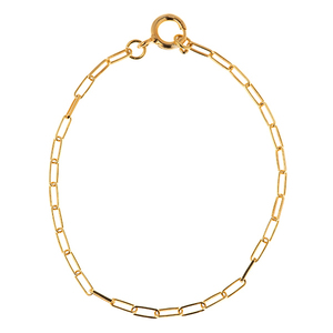 Large Orthogonal Chain Bracelet - αλυσίδες, γυναικεία, επιχρυσωμένα, ασήμι 925, χεριού
