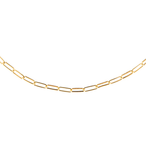 Large Orthogonal Chain Necklace - αλυσίδες, γυναικεία, επιχρυσωμένα, ασήμι 925, κοντά