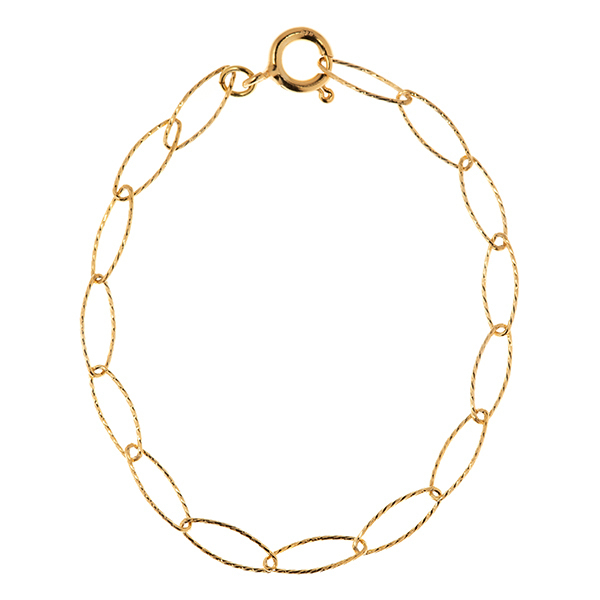 Elliptical Chain Bracelet - αλυσίδες, γυναικεία, επιχρυσωμένα, ασήμι 925, χεριού