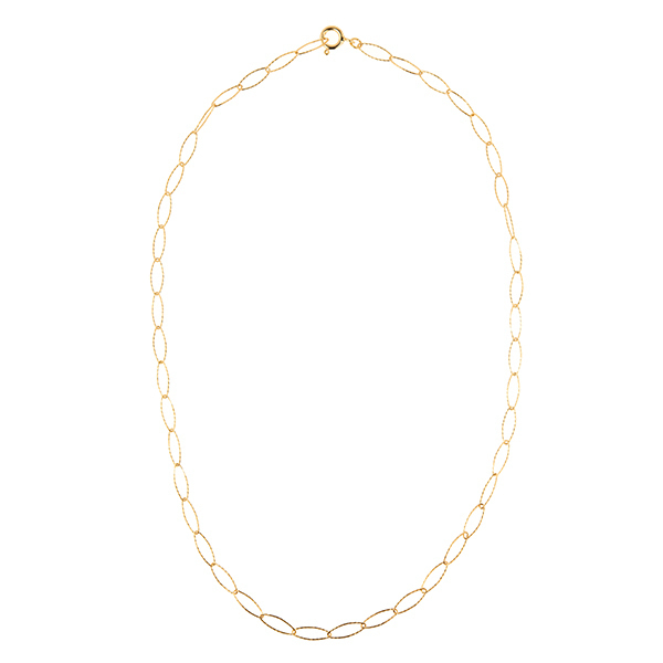 Elliptical Chain Necklace - αλυσίδες, γυναικεία, επιχρυσωμένα, ασήμι 925 - 2