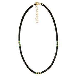 High Energy Beaded Necklace - ημιπολύτιμες πέτρες, γυναικεία, ασήμι 925, όνυχας