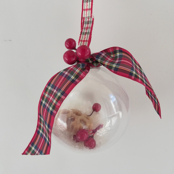 Μόμπιλε διάφανη μπάλα με κορδέλες - χριστουγεννιάτικα δώρα, στολίδια, μπάλες - 3