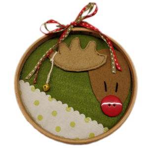 "Ρούντολφ!" - Διακοσμητικό τελάρο - ξύλο, χριστουγεννιάτικα δώρα, στολίδι δέντρου, στολίδια