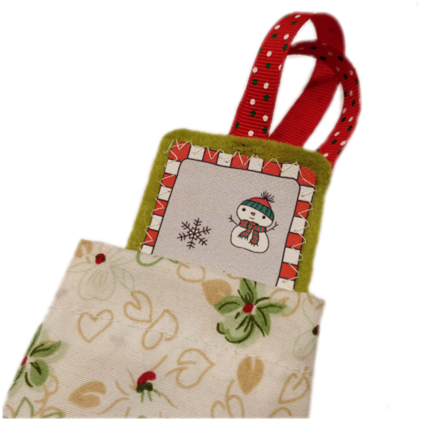 "Παιχνίδι στο χιόνι!" – Σελιδοδείκτης προσωποποιημένος, Χιονάνθρωπος Δέντρα 14 Χ 5 εκ. με αφιέρωση για δασκάλα / δάσκαλο - ύφασμα, σελιδοδείκτες, χριστουγεννιάτικα δώρα, δώρα για δασκάλες, προσωποποιημένα - 3