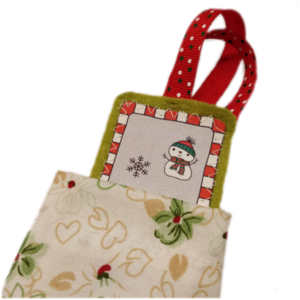 "Παιχνίδι στο χιόνι!" – Σελιδοδείκτης προσωποποιημένος, Χιονάνθρωπος Δέντρα 14 Χ 5 εκ. με αφιέρωση για δασκάλα / δάσκαλο - ύφασμα, σελιδοδείκτες, χριστουγεννιάτικα δώρα, δώρα για δασκάλες, προσωποποιημένα - 3