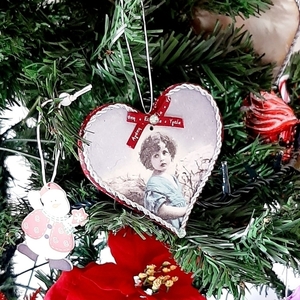Γυαλινο σετ βαζακι - μπουκαλακι με ξυλινο στολιδι άγγελος - γυαλί, χριστουγεννιάτικα δώρα, αγγελάκι, σετ δώρου - 4