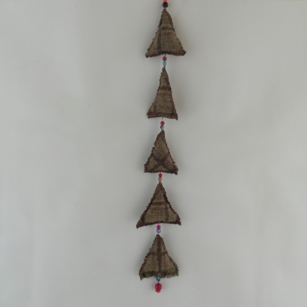 Μόμπιλε κατασκευή με υφασματινα δεντράκια - ύφασμα, διακοσμητικά, χριστουγεννιάτικα δώρα, δέντρο