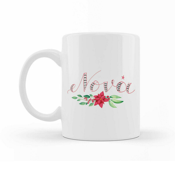 Χριστουγεννιάτικη κούπα Λευκή "Νονά" με αφιέρωση | 11oz - 300ml - νονά, χριστουγεννιάτικα δώρα, κούπες & φλυτζάνια, είδη κουζίνας, προσωποποιημένα