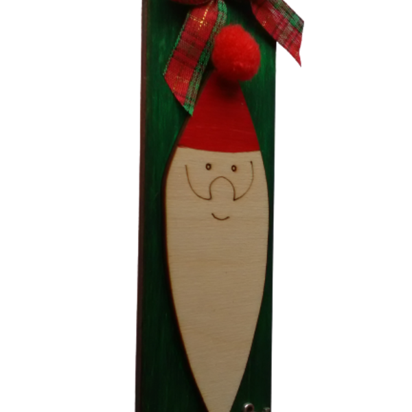 Γούρι 2021 Άγιος Βασίλης - ζωγραφισμένα στο χέρι, χριστουγεννιάτικα δώρα, άγιος βασίλης, ξύλινα διακοσμητικά, γούρια - 4