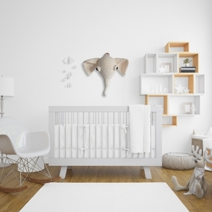 Πλεκτό λευκό διακοσμητικό τοίχου "Ελέφαντας" - ύψος 45 εκ. - παιδικό δωμάτιο - 4