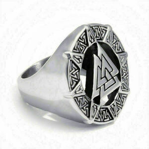 Ατσάλινο ανδρικό δαχτυλίδι Viking Σύμβολο #20 - Ασημί - ανδρικά, δαχτυλίδια, ατσάλι