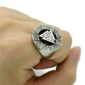 Ατσάλινο ανδρικό δαχτυλίδι Viking Σύμβολο #20 - Ασημί - ανδρικά, δαχτυλίδια, ατσάλι - 3