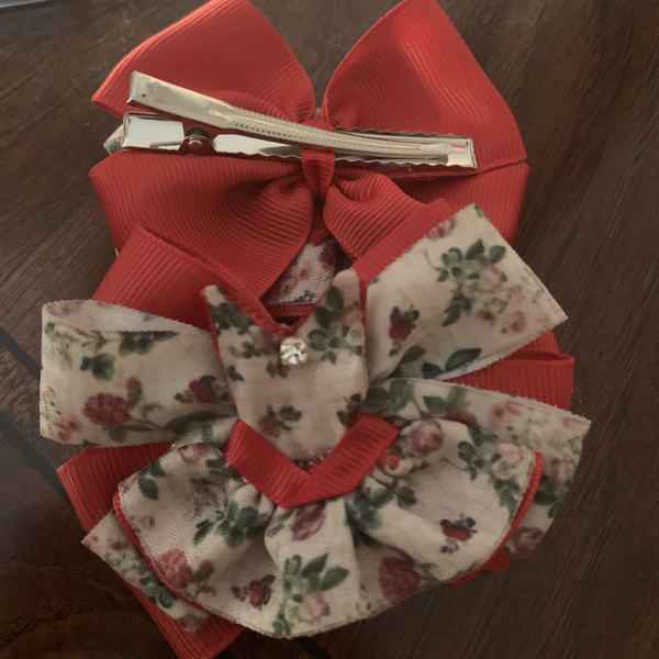Vintage bow - φιόγκος, κορίτσι, δώρο, αξεσουάρ μαλλιών - 4