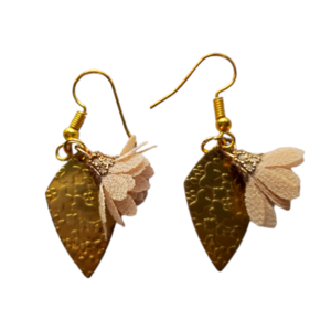 Gold earrings - επιχρυσωμένα, μαμά, κοντά, ατσάλι, κρεμαστά, πέρλες