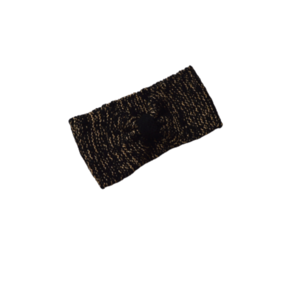 Μαύρο Headband με Χρυσοκλωστή - headbands