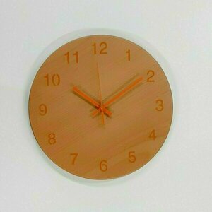 Ξύλινο Στρογγυλό ρολόι τοίχου "Orange"-διαστασεις 29χ29χ2 εκ. - ξύλο, ρολόι, διακόσμηση, τοίχου, πρωτότυπα δώρα