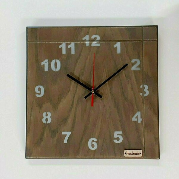 Ξύλινο ρολόι τοίχου "Grey" - ξύλο, ρολόι, διακόσμηση, τοίχου, πρωτότυπα δώρα