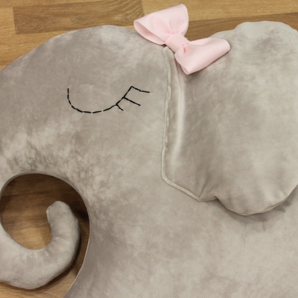 XL Μαξιλάρι για αγκαλιά σε σχήμα ελέφαντα - κορίτσι, αγόρι, δώρο για νεογέννητο, μαξιλάρια - 2