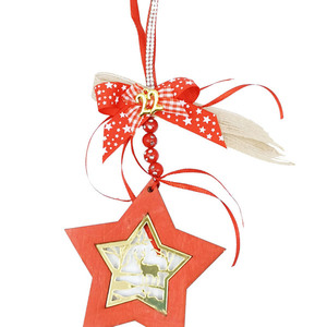 Πρωτοχρονιάτικο γούρι αστέρι με ξύλο και πλέξιγκλας - αστέρι, ξύλο, χριστουγεννιάτικα δώρα, γούρια, plexi glass