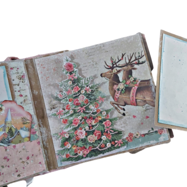 Ρομαντικό χριστουγεννιάτικο άλμπουμ για φωτογραφίες - χειροποίητα, χριστουγεννιάτικο, άλμπουμ, χριστούγεννα, χριστουγεννιάτικα δώρα - 4