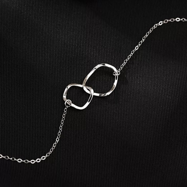 Κολιέ ασήμι 925 - Infinity silver - charms, ασήμι 925, επάργυρα, κοντά - 3