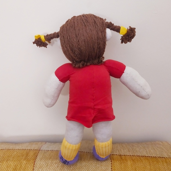 Κούκλα κόμικ 45cm χειροποίητη από κάλτσες - κουκλίτσα, λούτρινο, κούκλες - 4