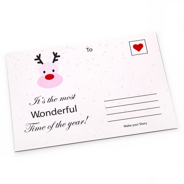 Ευχετήρια κάρτα "Christmas wishes" 15X10,5 cm - γενική χρήση, κάρτα ευχών