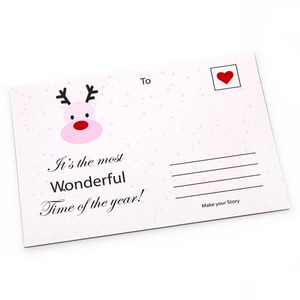 Ευχετήρια κάρτα "Christmas wishes" 15X10,5 cm - χαρτί, νονά, μαμά, χιονονιφάδα, ευχετήριες κάρτες