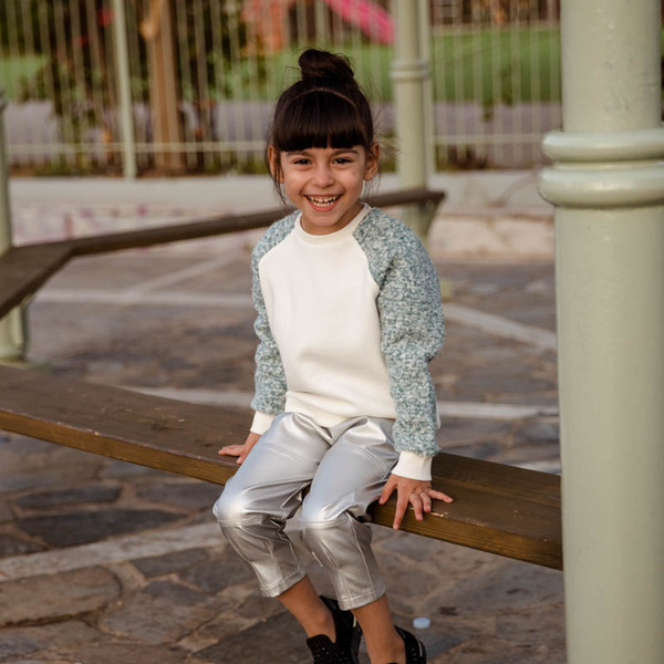 Παντελόνι Ασημί - κορίτσι, παιδικά ρούχα - 2